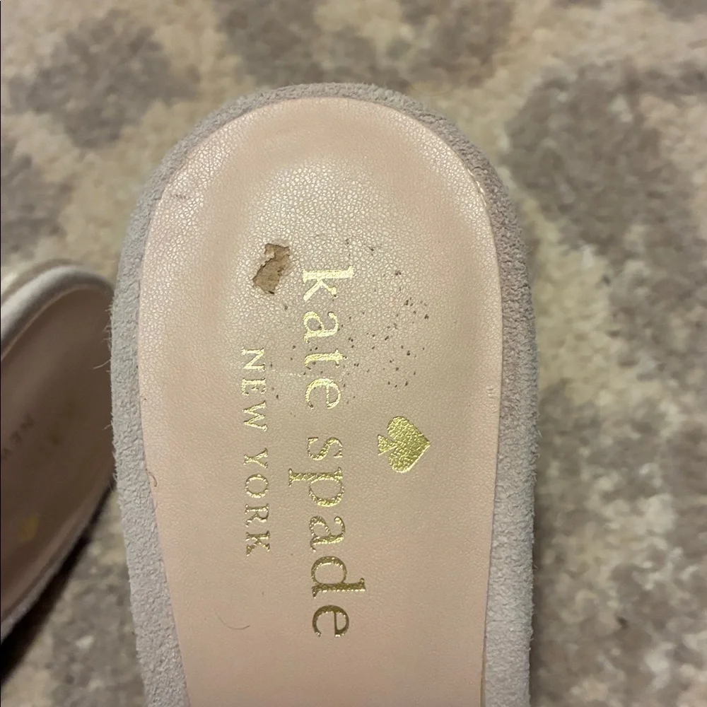 Kate Spade Tegan Wedge Mule Slide Sandal Espadrilles Pink Blush Color Size 7.5